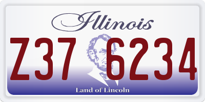 IL license plate Z376234