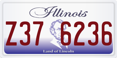 IL license plate Z376236