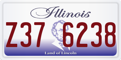 IL license plate Z376238