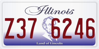 IL license plate Z376246