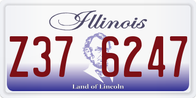IL license plate Z376247