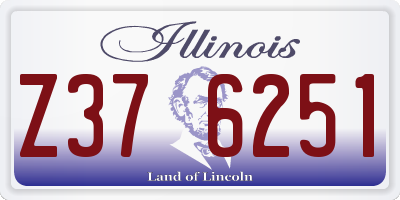 IL license plate Z376251
