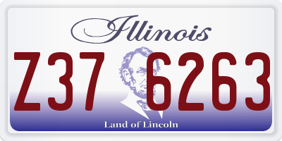 IL license plate Z376263