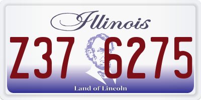 IL license plate Z376275