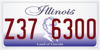 IL license plate Z376300