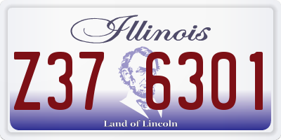 IL license plate Z376301