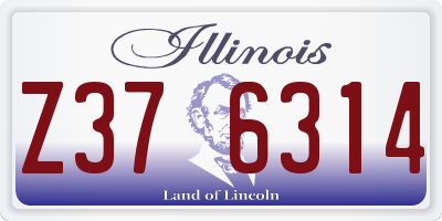 IL license plate Z376314