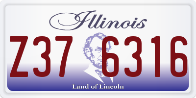 IL license plate Z376316