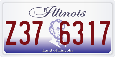 IL license plate Z376317