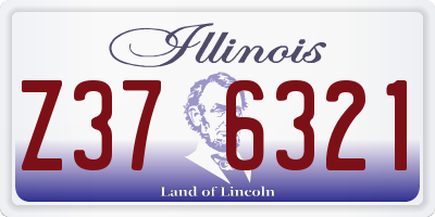 IL license plate Z376321