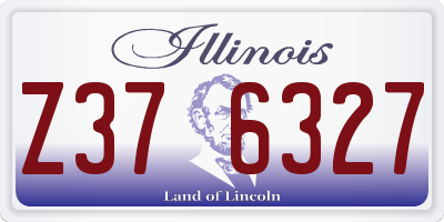 IL license plate Z376327