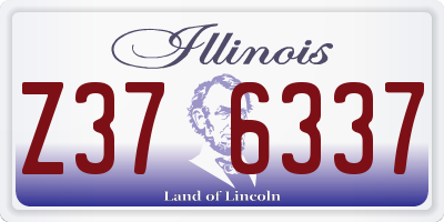 IL license plate Z376337