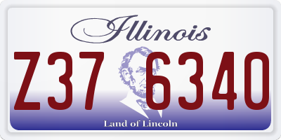 IL license plate Z376340