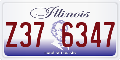 IL license plate Z376347