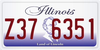 IL license plate Z376351