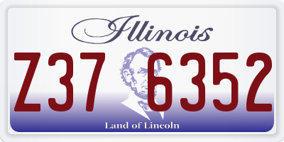IL license plate Z376352