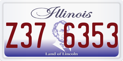 IL license plate Z376353