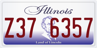 IL license plate Z376357
