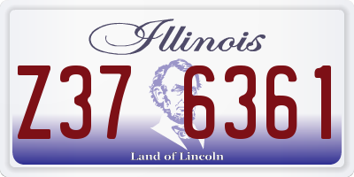 IL license plate Z376361