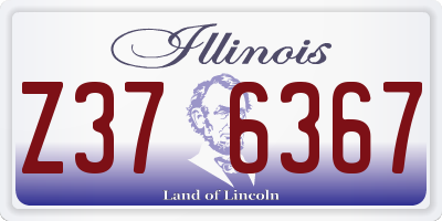 IL license plate Z376367