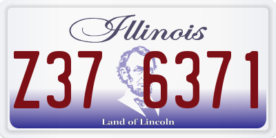 IL license plate Z376371