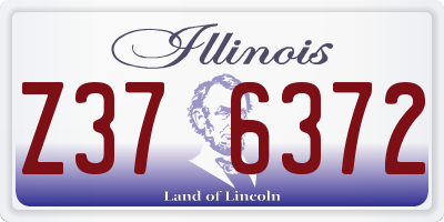IL license plate Z376372