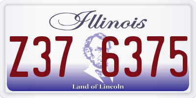 IL license plate Z376375