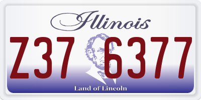 IL license plate Z376377