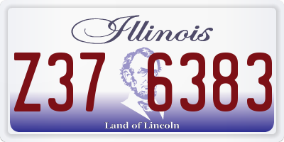 IL license plate Z376383