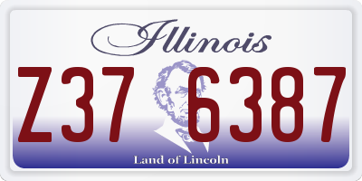 IL license plate Z376387