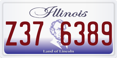 IL license plate Z376389