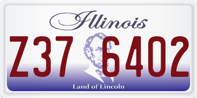 IL license plate Z376402