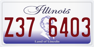 IL license plate Z376403
