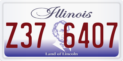 IL license plate Z376407