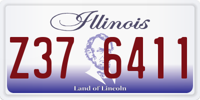 IL license plate Z376411