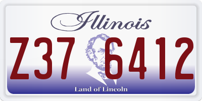 IL license plate Z376412