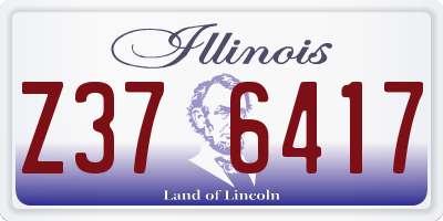 IL license plate Z376417