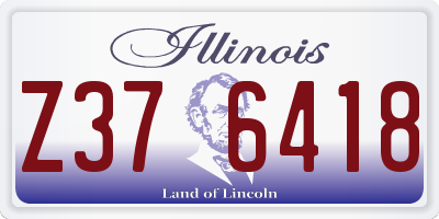 IL license plate Z376418