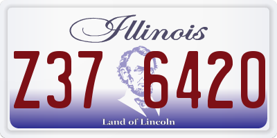 IL license plate Z376420