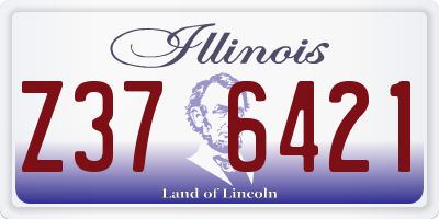 IL license plate Z376421