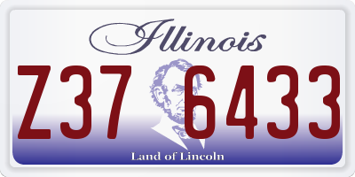 IL license plate Z376433