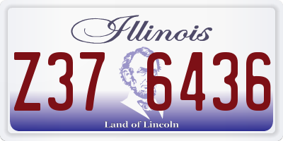 IL license plate Z376436