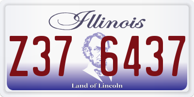 IL license plate Z376437