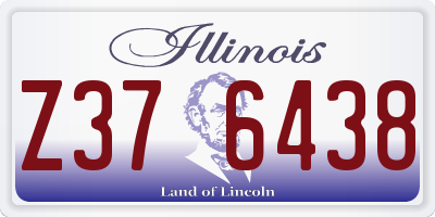 IL license plate Z376438
