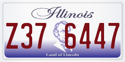 IL license plate Z376447