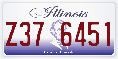 IL license plate Z376451