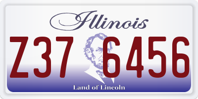 IL license plate Z376456