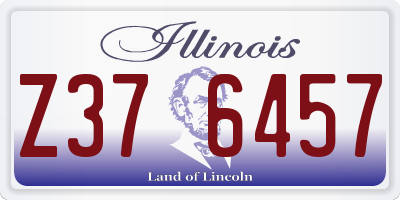 IL license plate Z376457