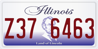 IL license plate Z376463