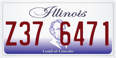 IL license plate Z376471